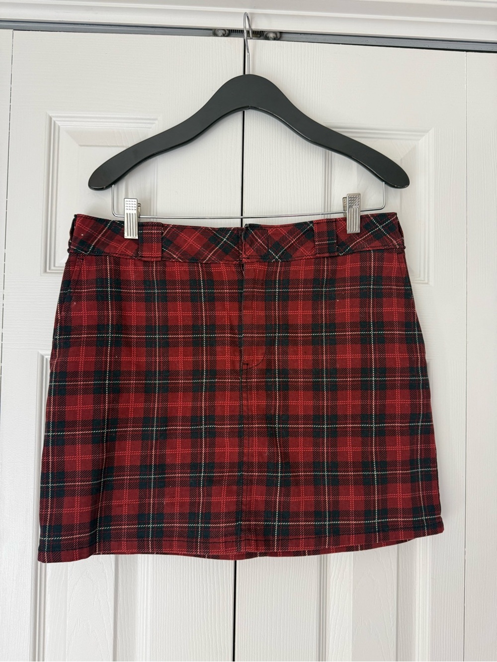Dickies Red Tartan Mini Skirt
